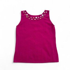 Pink beaded tank top